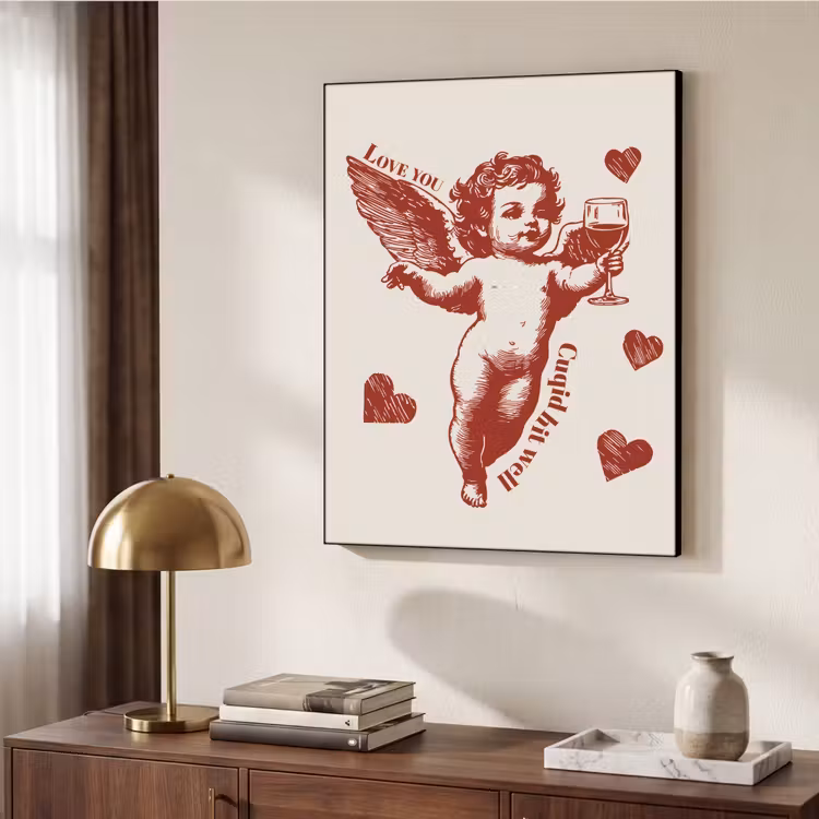 Art Frame - Cupido - Hartjes - Rood - Klassiek — 9