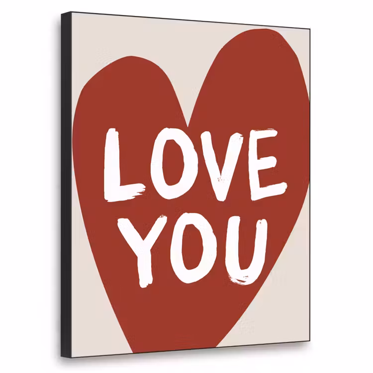 Art Frame - Loveyou - Hart - Rood — 1