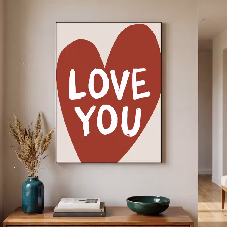 Art Frame - Loveyou - Hart - Rood — 3
