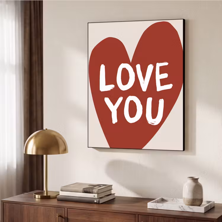Art Frame - Loveyou - Hart - Rood — 9