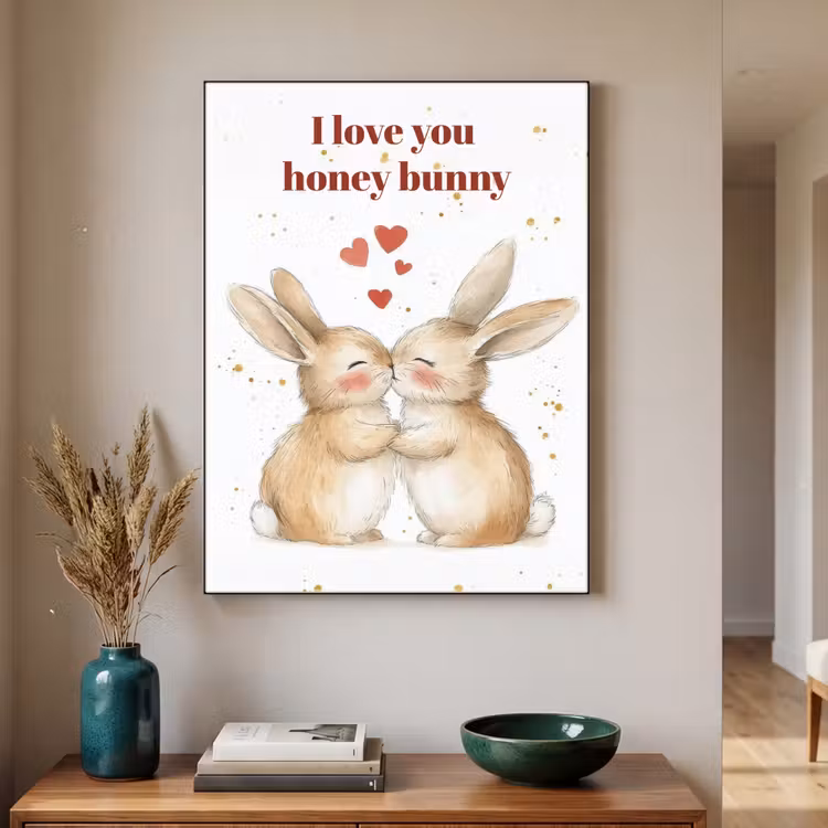 Art Frame - Liefde - Rood - konijn — 4