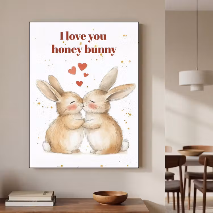Art Frame - Liefde - Rood - konijn — 7