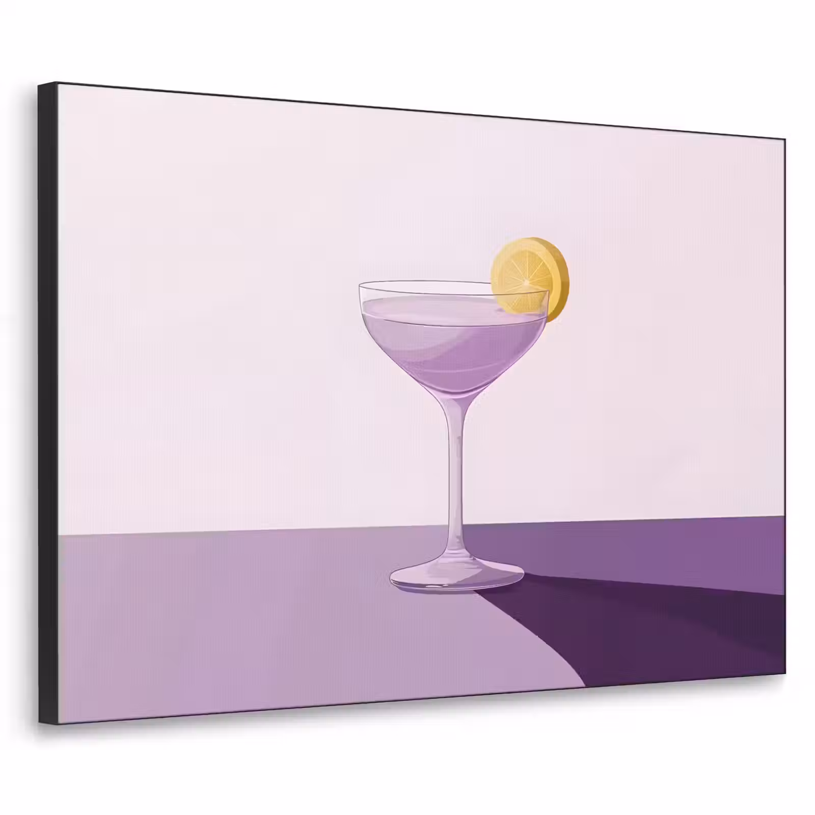 Art Frame - Cocktail - Paars - Minimalistisch - Citroen — 1