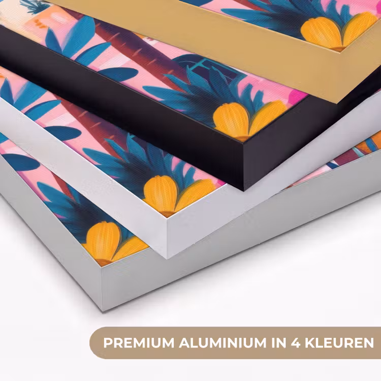 Art Frame - Kleurrijk - Roze - Oranje - Geel - Bloemen — 2