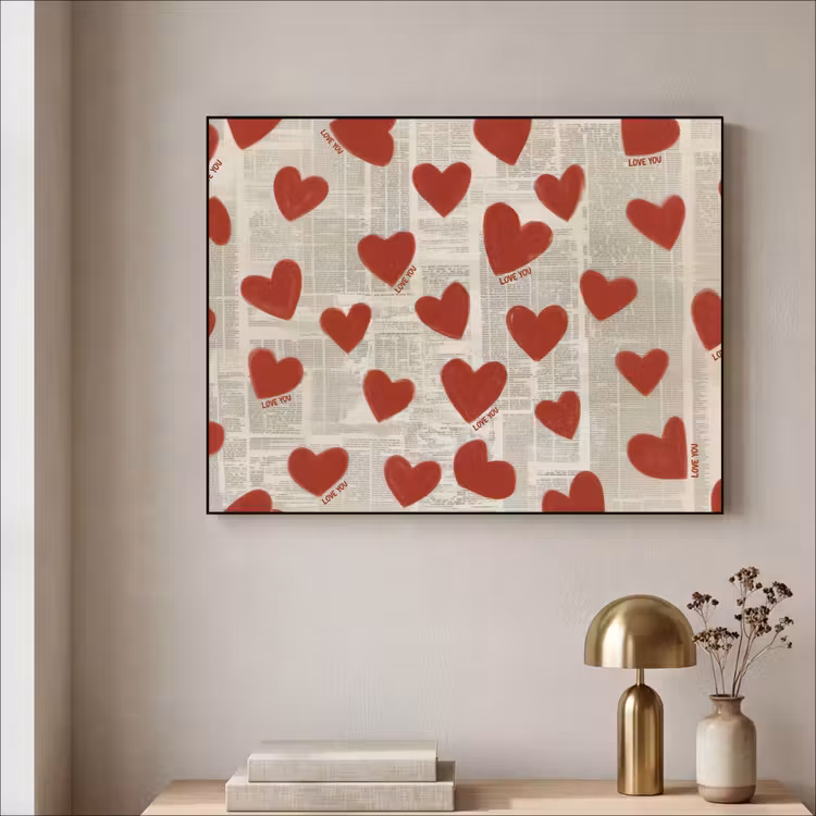 Art Frame - Hartjes - Krant - Loveyou — 5