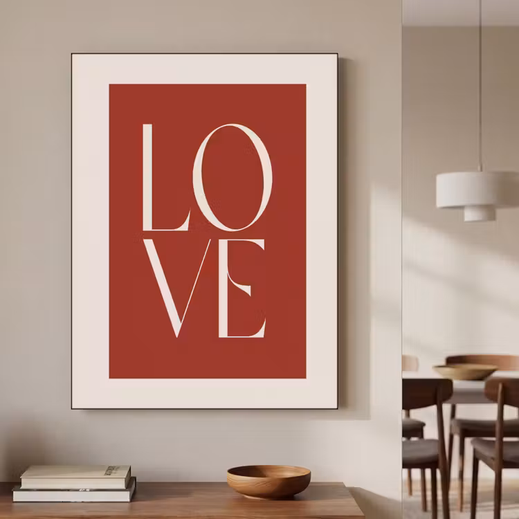 Art Frame - Love - Rood - Minimalistisch — 6
