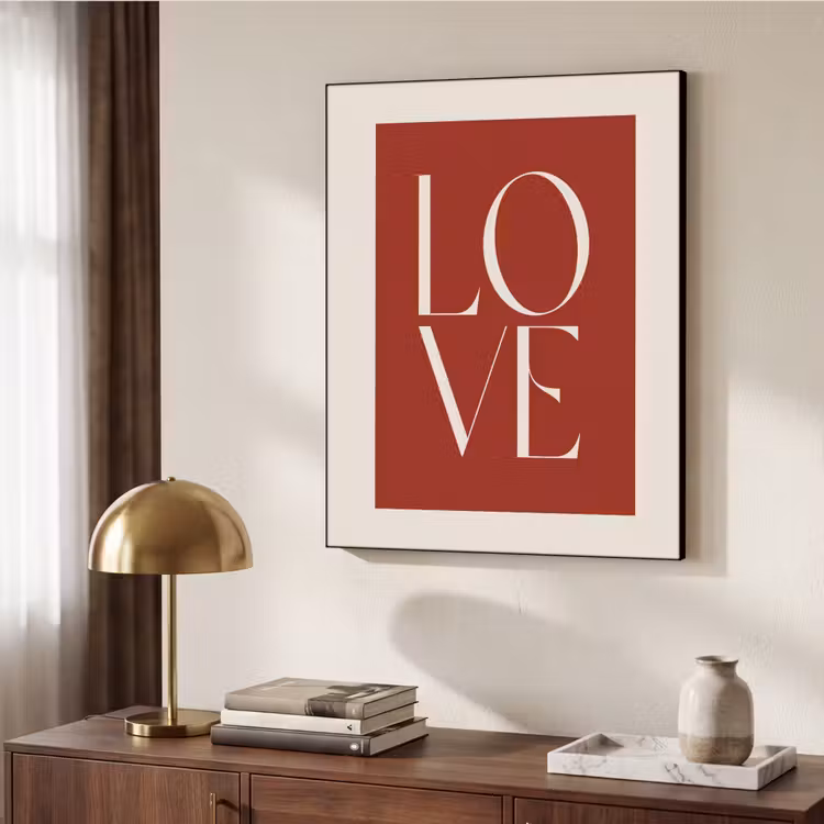 Art Frame - Love - Rood - Minimalistisch — 9