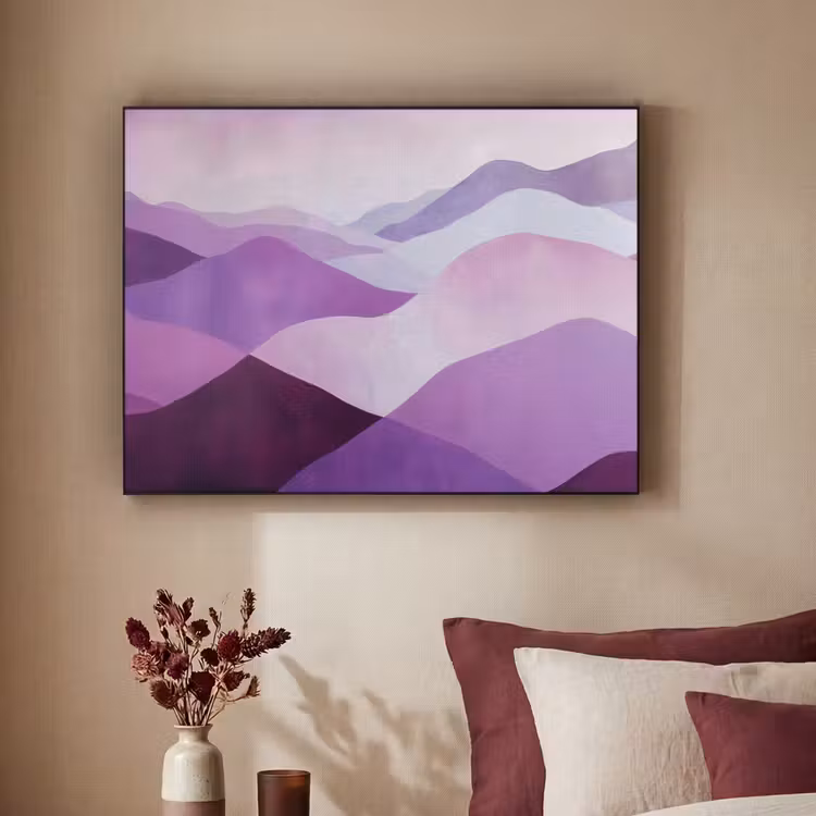 Art Frame - Abstract - Heuvels - Landschap - Paars — 3