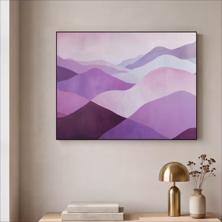 Art Frame - Abstract - Heuvels - Landschap - Paars — 5