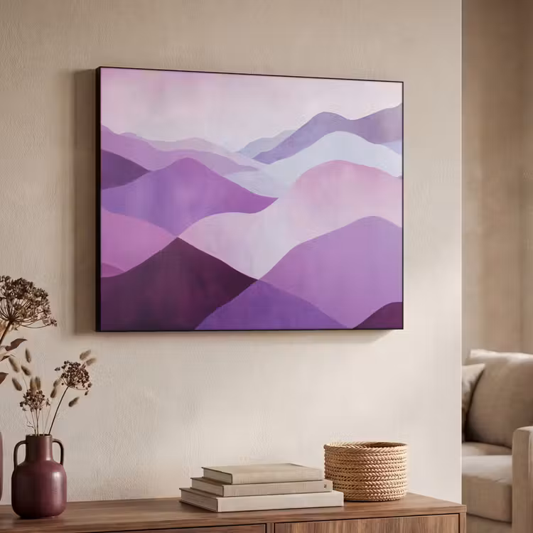 Art Frame - Abstract - Heuvels - Landschap - Paars — 7