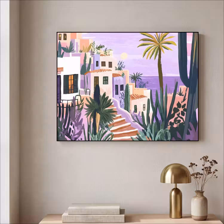 Art Frame - Huizen - Minimalistisch - Palmbomen - Kust — 5