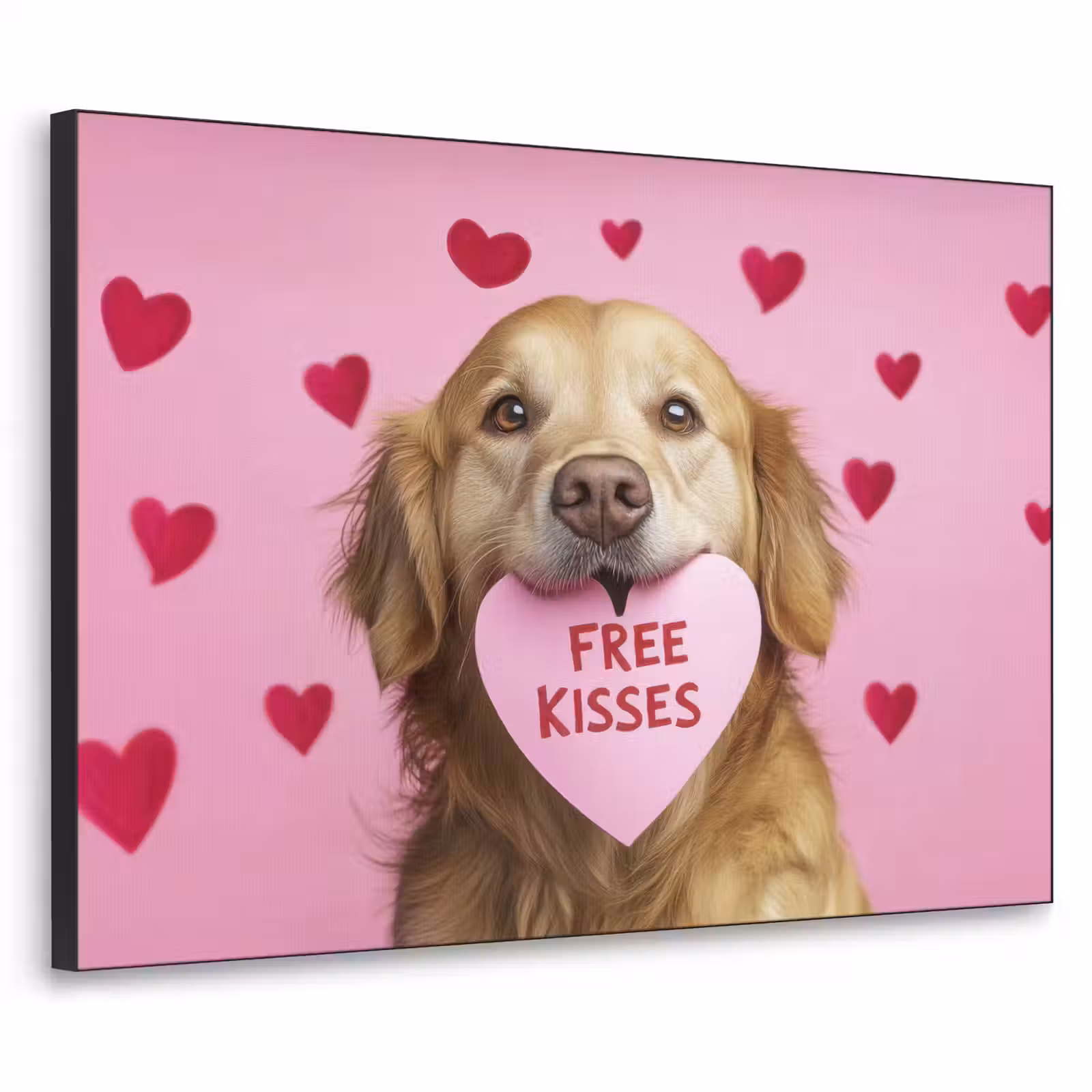Art Frame - Hond - Kiss- Valentijn - Hartjes — 1