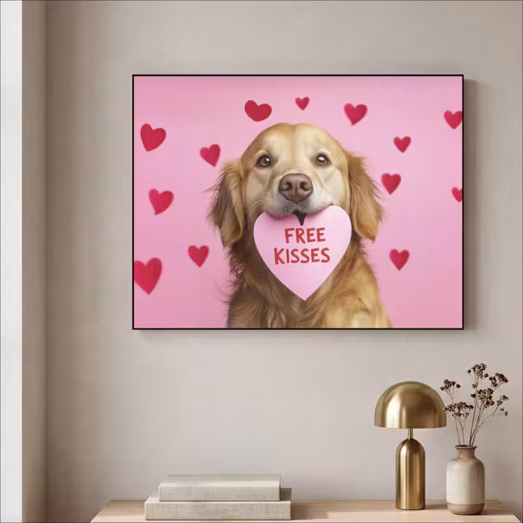 Art Frame - Hond - Kiss- Valentijn - Hartjes — 5