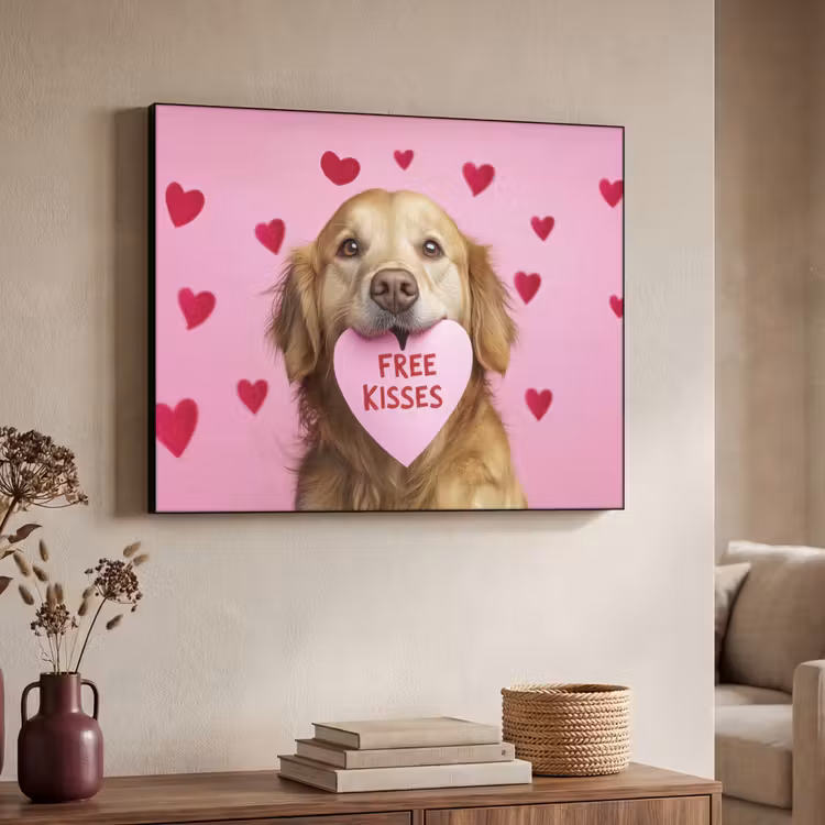 Art Frame - Hond - Kiss- Valentijn - Hartjes — 7