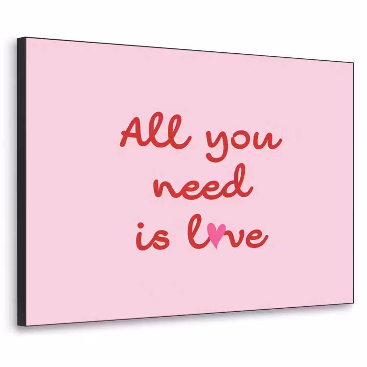 Art Frame - Tekst - Roze - Love - Hart — 1