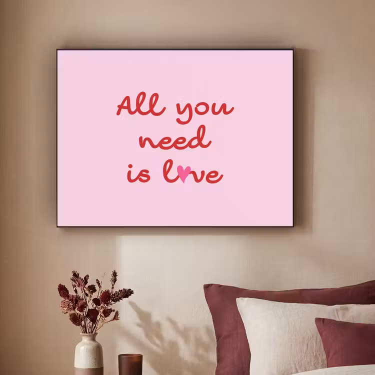 Art Frame - Tekst - Roze - Love - Hart — 3