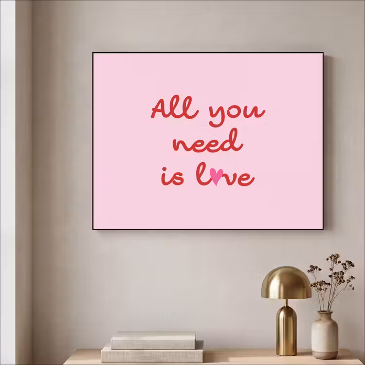 Art Frame - Tekst - Roze - Love - Hart — 5