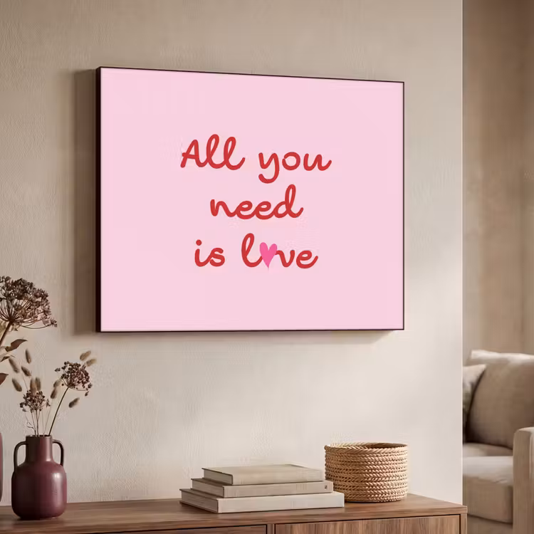 Art Frame - Tekst - Roze - Love - Hart — 7