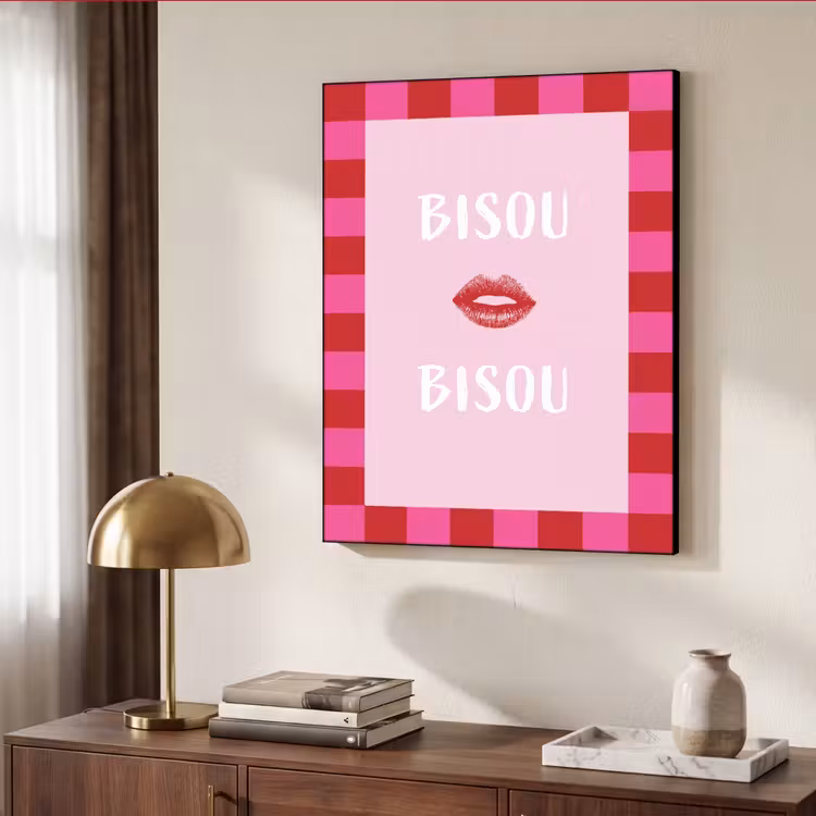 Art Frame - Kiss - Roze - Frans - Valentijn — 9