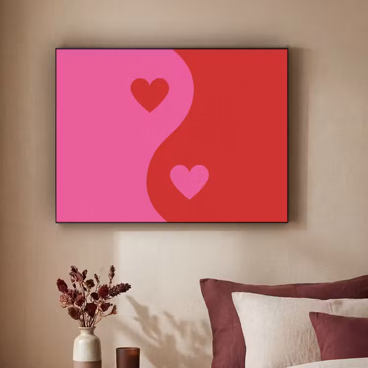 Art Frame - Minimalistisch - Rood - Roze - Hartjes — 3