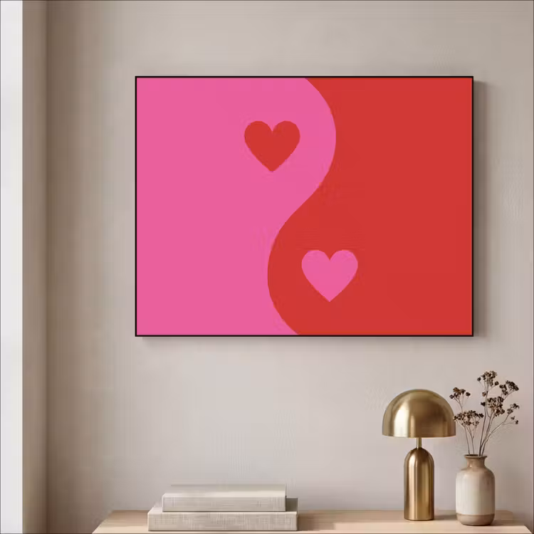 Art Frame - Minimalistisch - Rood - Roze - Hartjes — 5