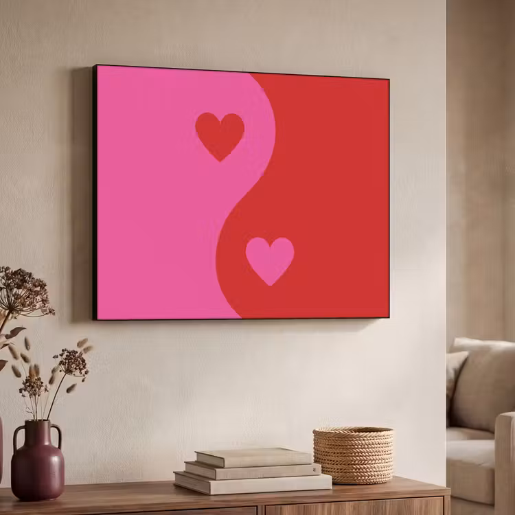 Art Frame - Minimalistisch - Rood - Roze - Hartjes — 7
