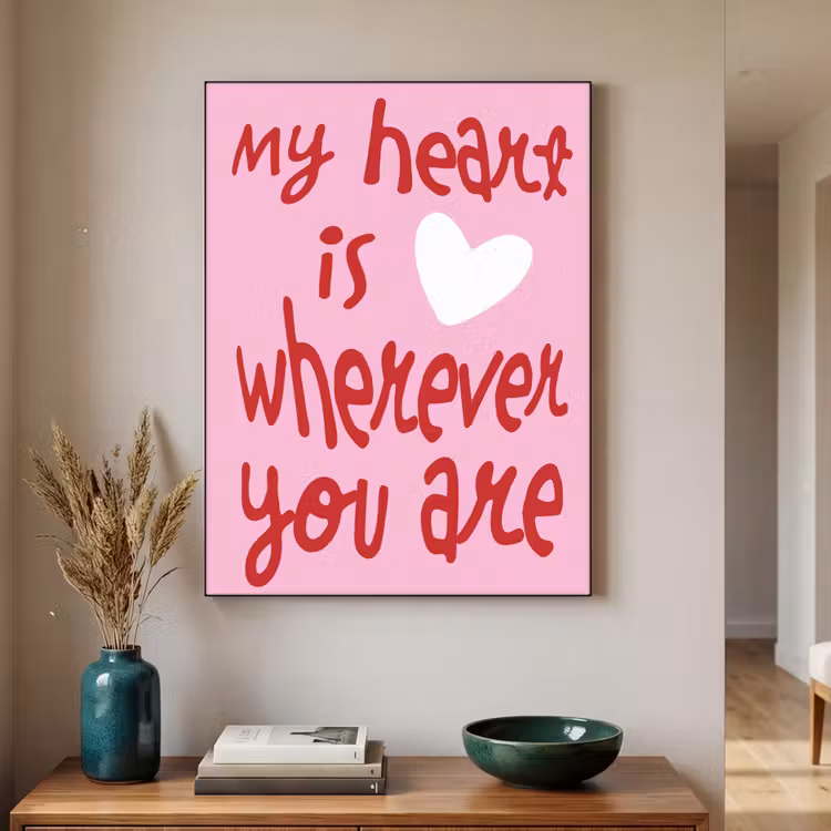 Art Frame - Valentijn - Hart - Liefde - Roze — 4