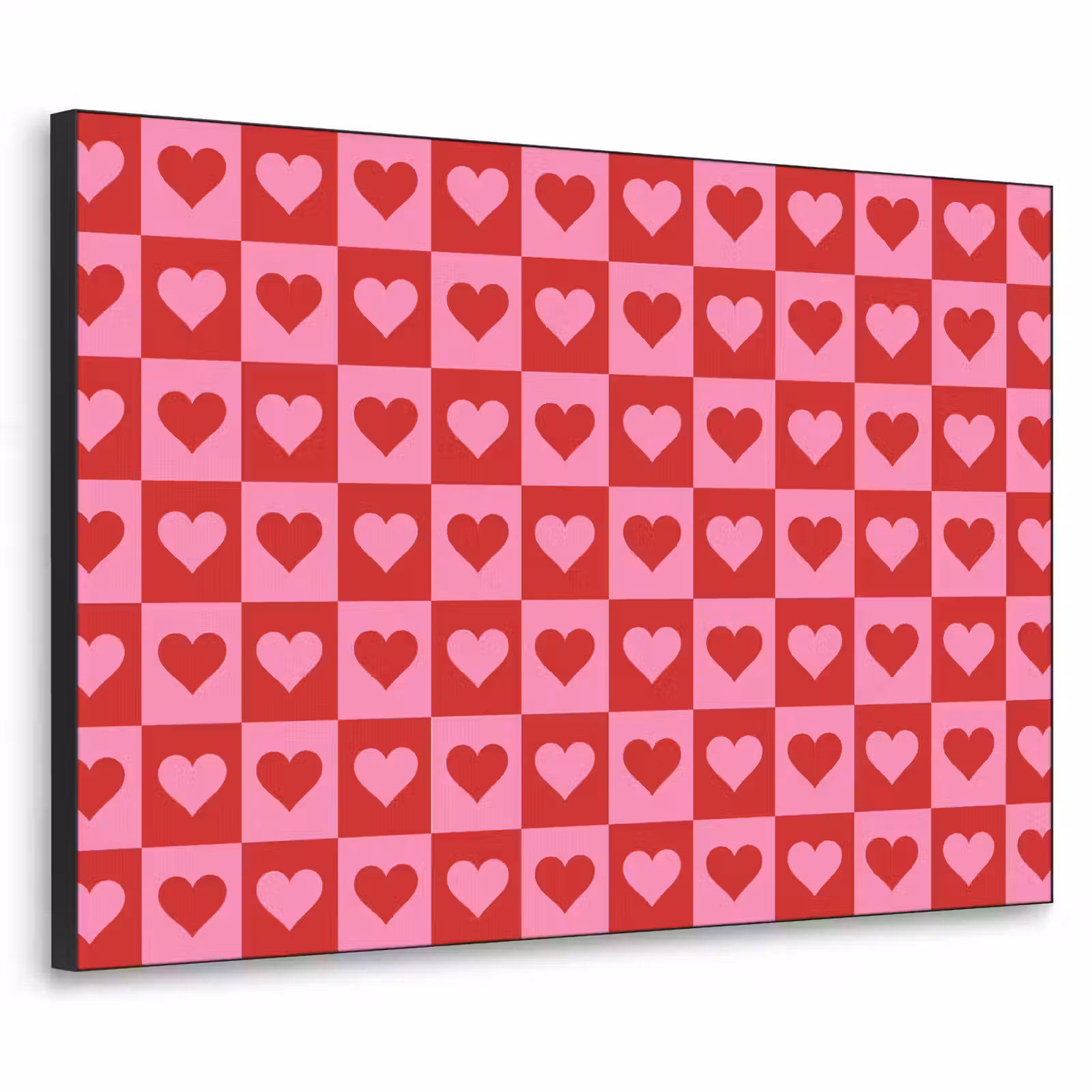 Art Frame - Rood - Roze - Schaakbord - Valentijn — 1