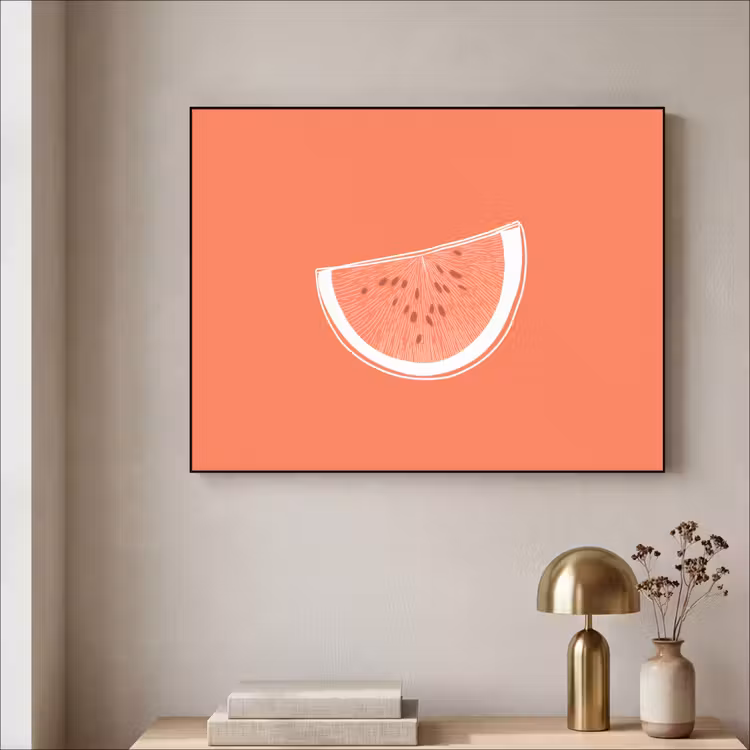 Art Frame - Watermeloen - Lijnen - Koraalrood — 5