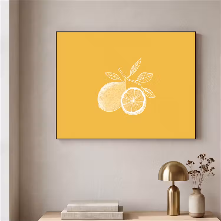 Art Frame - Citroenen - Illustratie - Minimalistisch - Geel — 5