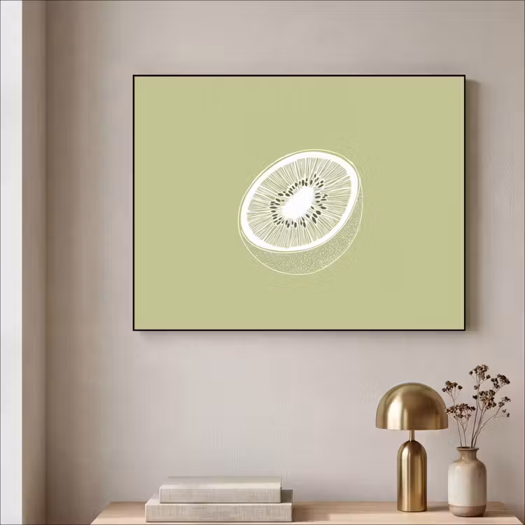 Art Frame - Kiwi - Lijntekening - Minimalistisch - Groen — 5