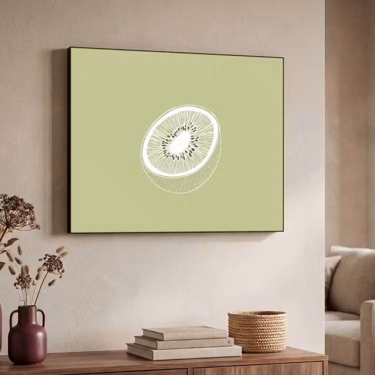 Art Frame - Kiwi - Lijntekening - Minimalistisch - Groen — 7