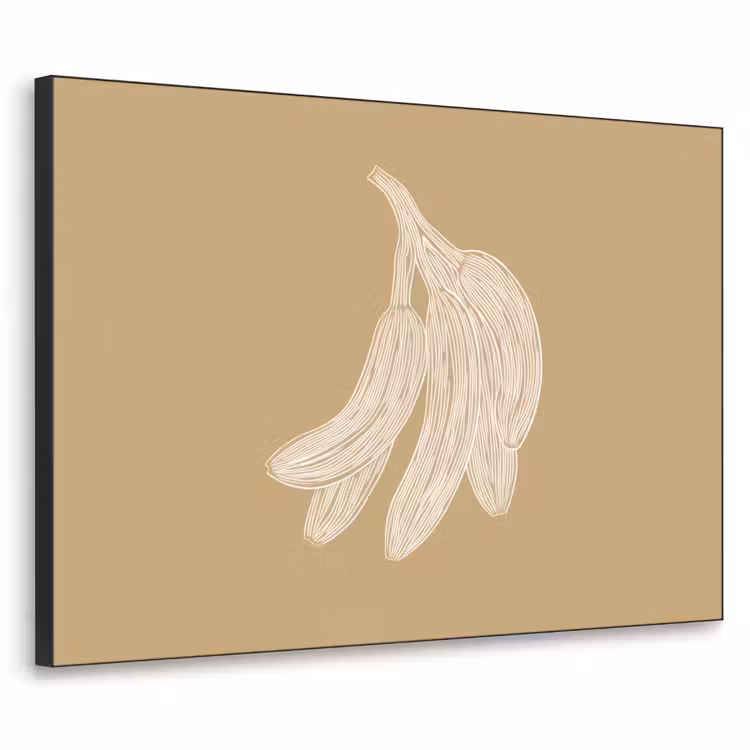 Art Frame - Bananen - Beige - Lijntekening - Minimalistisch — 1
