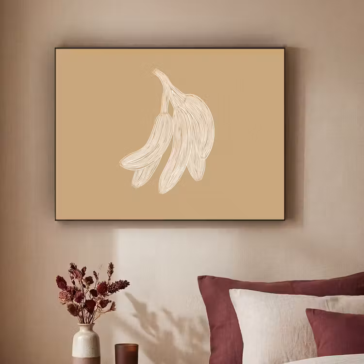 Art Frame - Bananen - Beige - Lijntekening - Minimalistisch — 3