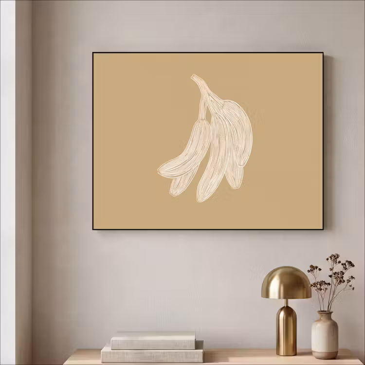 Art Frame - Bananen - Beige - Lijntekening - Minimalistisch — 5