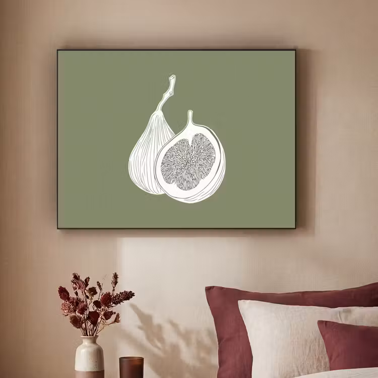 Art Frame - Vijgen - Minimalistisch - Getekend - Mosgroen — 3