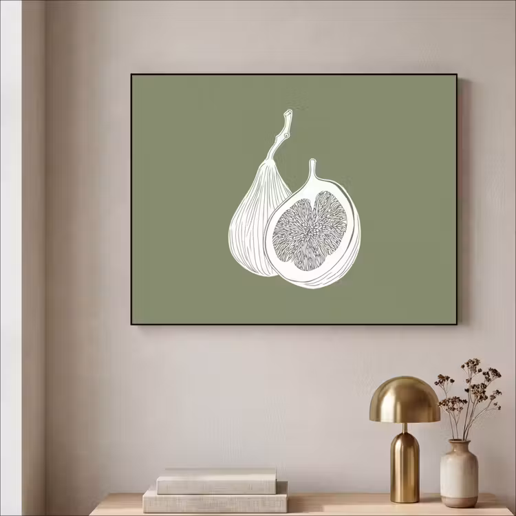 Art Frame - Vijgen - Minimalistisch - Getekend - Mosgroen — 5