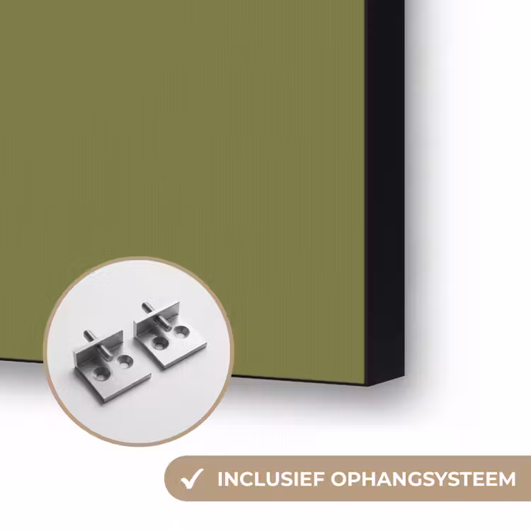 Art Frame - Lijntekening - Appel - Olijfgroen - Blaadje — 6