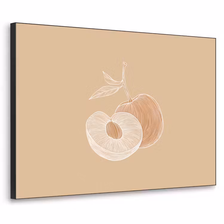 Art Frame - Perzik - Lijntekening - Pit - Beige — 1