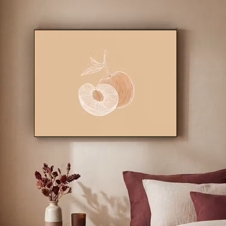 Art Frame - Perzik - Lijntekening - Pit - Beige — 3