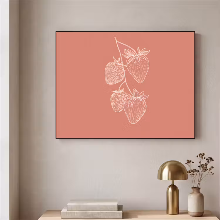 Art Frame - Minimalistisch - Illustratie - Aardbei - Tak — 5