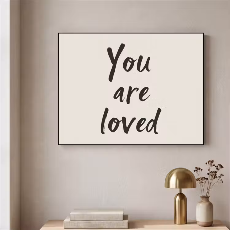 Art Frame - Minimalistisch - Beige - Love — 5