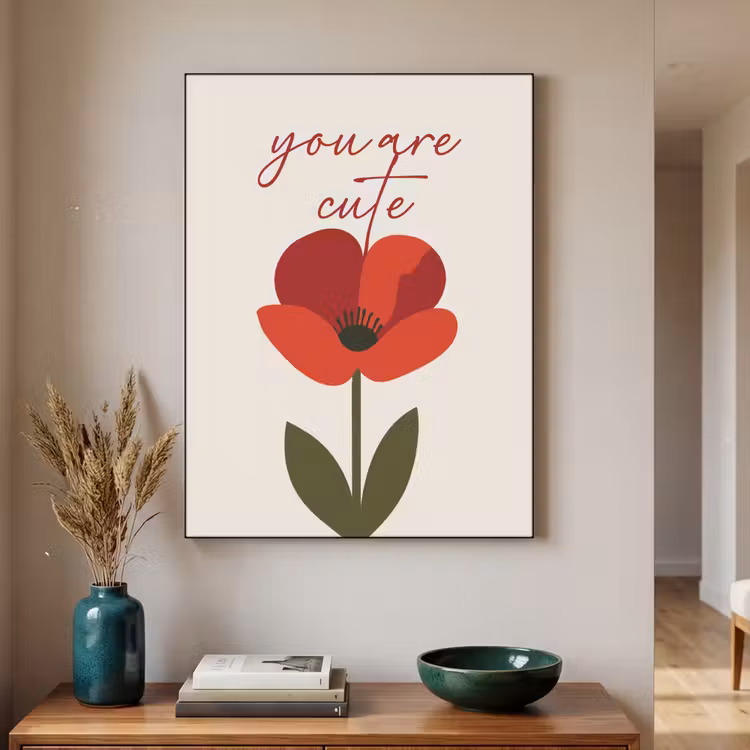 Art Frame - Klaproos - Bloem - Rood - Valentijn — 3