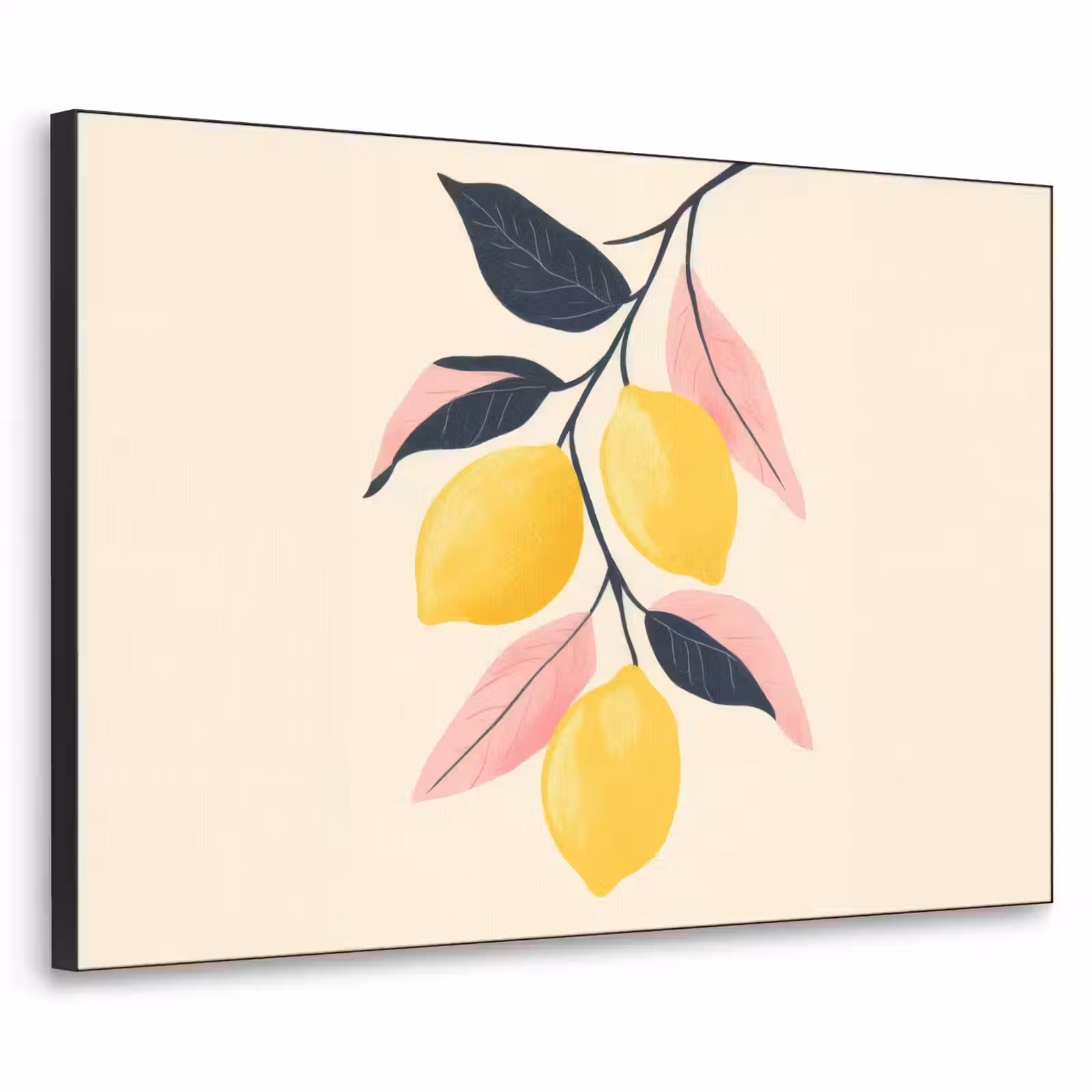 Art Frame - Citroenen - Felgeel - Tak - Bladeren — 1