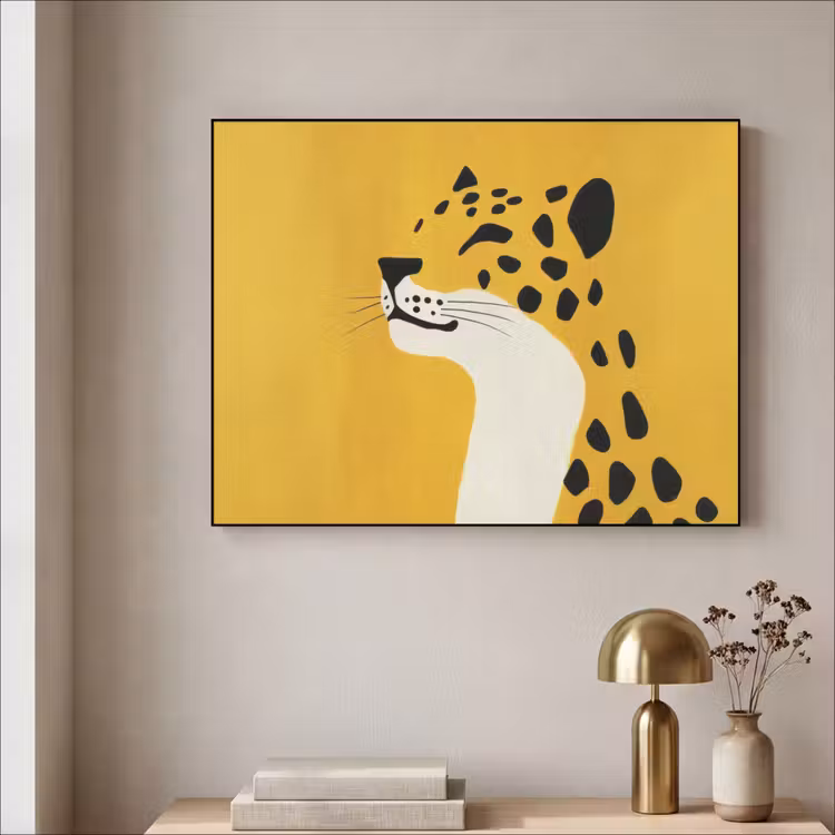 Art Frame - Cheetah - Illustratie - Geel — 5