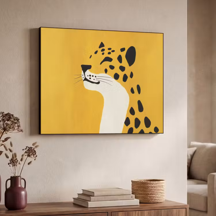Art Frame - Cheetah - Illustratie - Geel — 7