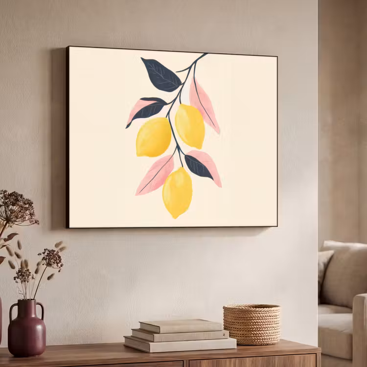 Art Frame - Citroenen - Felgeel - Tak - Bladeren — 7