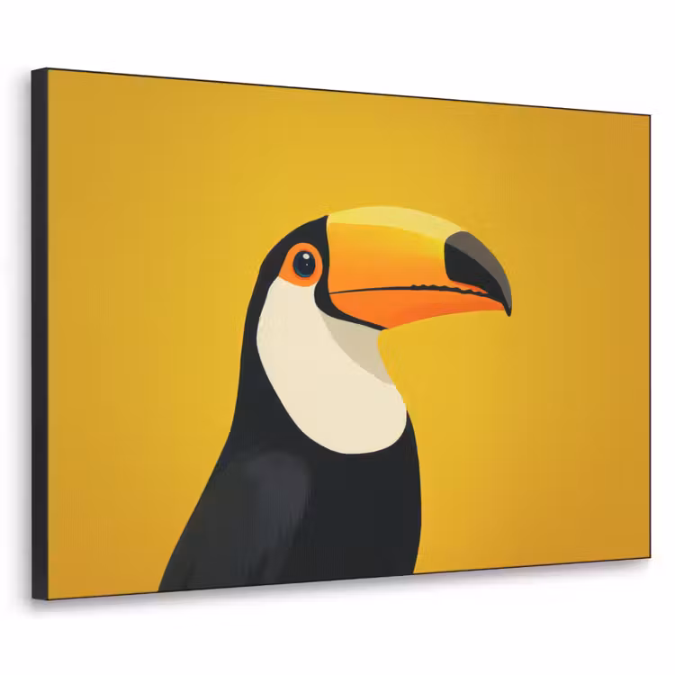 Art Frame - Toekan - Minimalistisch - Snavel - Oranje — 1