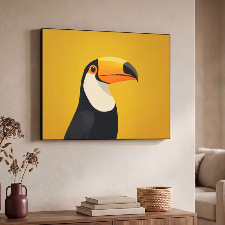 Art Frame - Toekan - Minimalistisch - Snavel - Oranje — 7