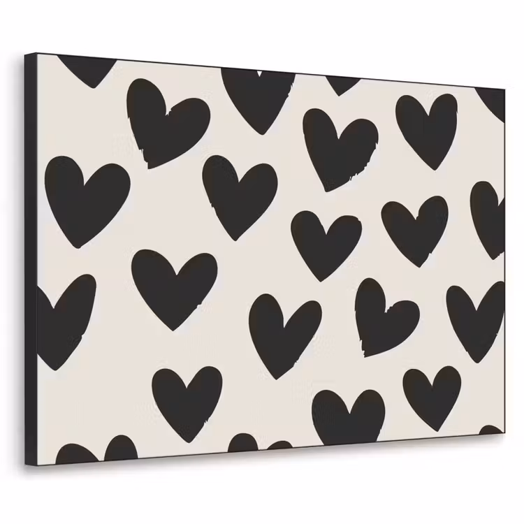 Art Frame - Hartjes - Zwart - Beige — 1